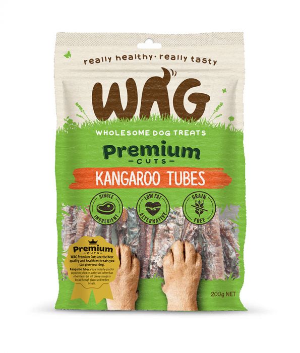 Wag Premium Cuts Kangaroo Tubes Dog Treats 50G
