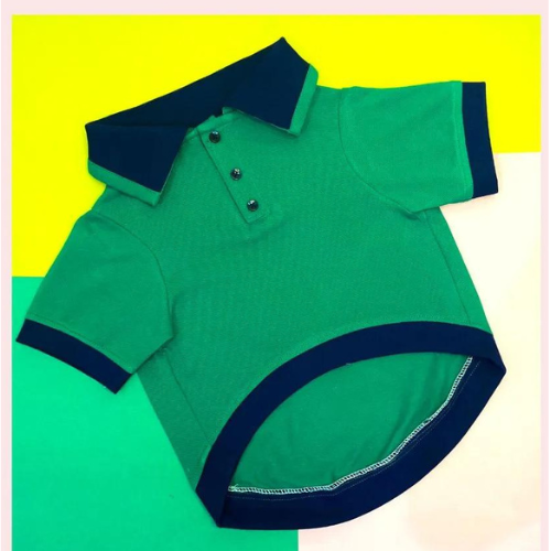 POLO T-SHIRT GREEN & PINK