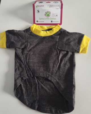 Sarina pet clothes T-shirt (Small) yellow & Ash