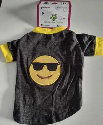 Sarina pet clothes T-shirt (Small) yellow & Ash