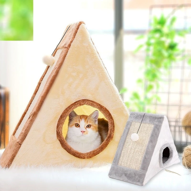 SAAS CAT HOUSE WITH SCRATCHER 44x26x36cm