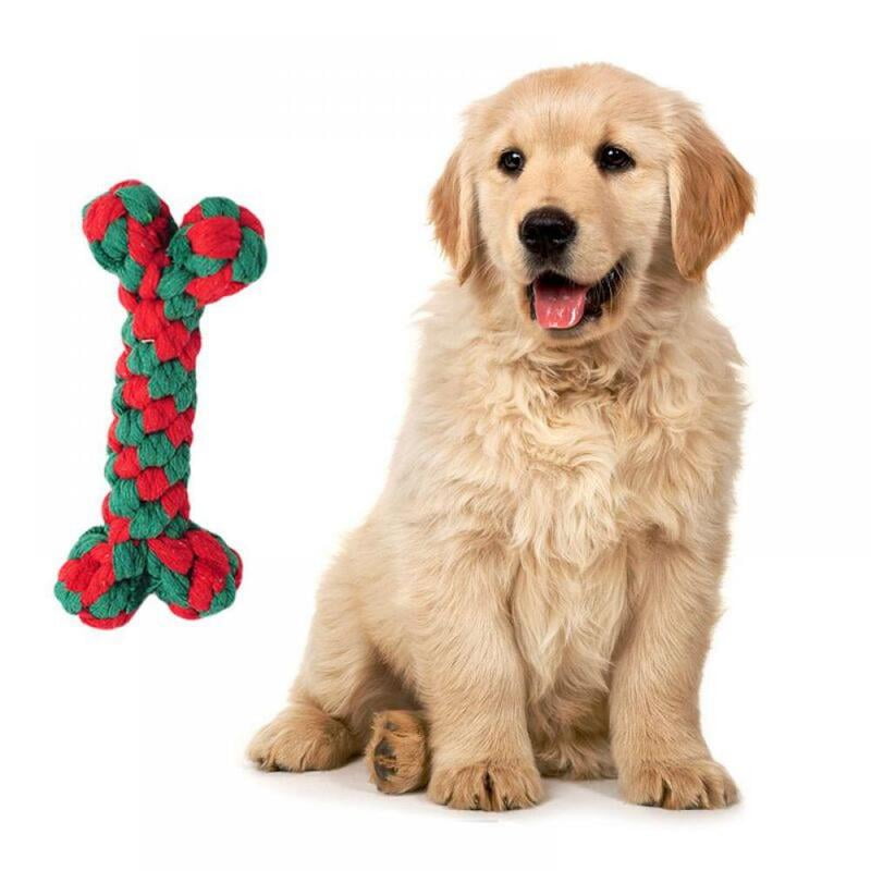 CHRISTMAS DOG ROPE TOY - BONE