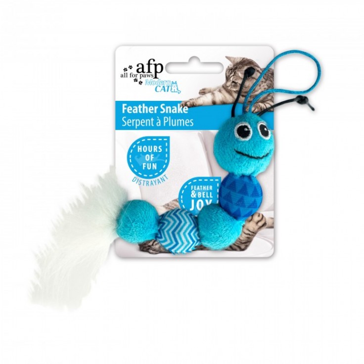 ALL FOR PAWS FEATHER SNAKE - BLUE