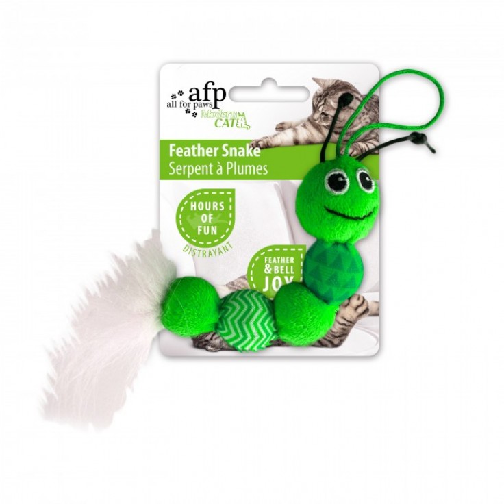 ALL FOR PAWS FEATHER SNAKE - GREEN
