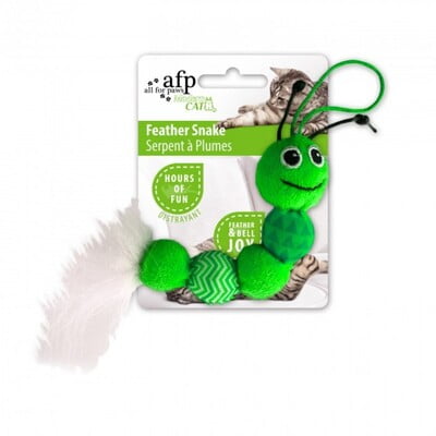 ALL FOR PAWS FEATHER SNAKE - GREEN