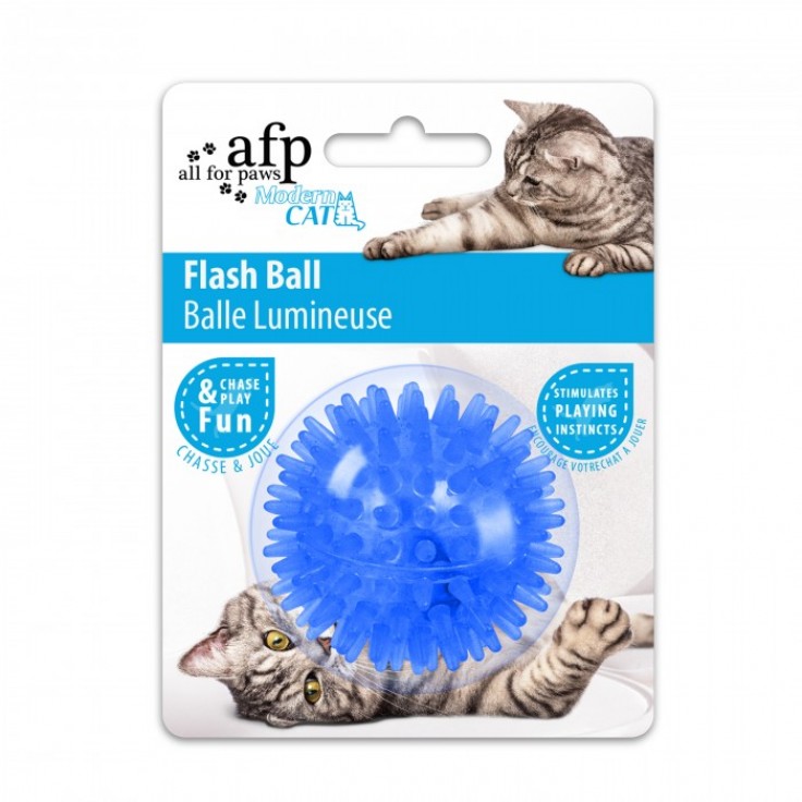 ALL FOR PAWS FLASH BALL - BLUE (CAT TOY)