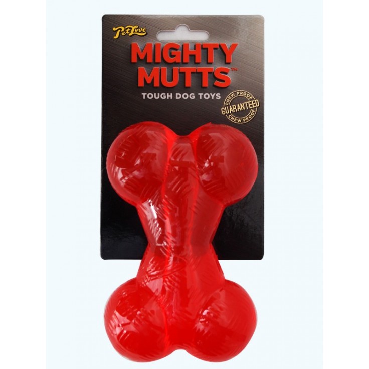 MIKKI MIGHTY MUTTS RUBBER BONE - SMALL