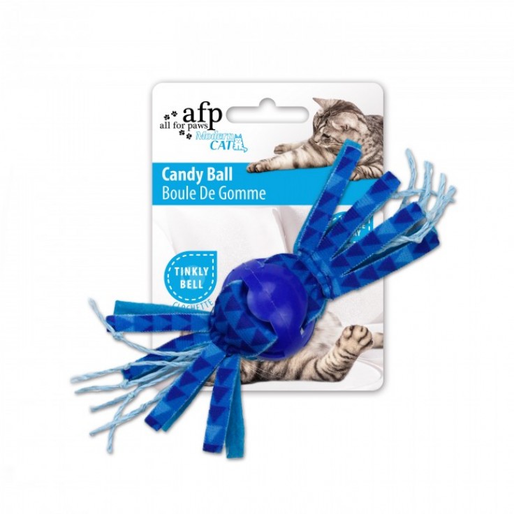 ALL FOR PAWS CANDY BALL - BLUE CAT TOY
