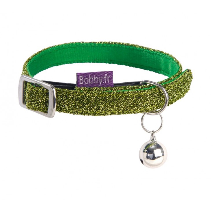 BOBBY  DISCO CAT COLLAR - GREEN / XS