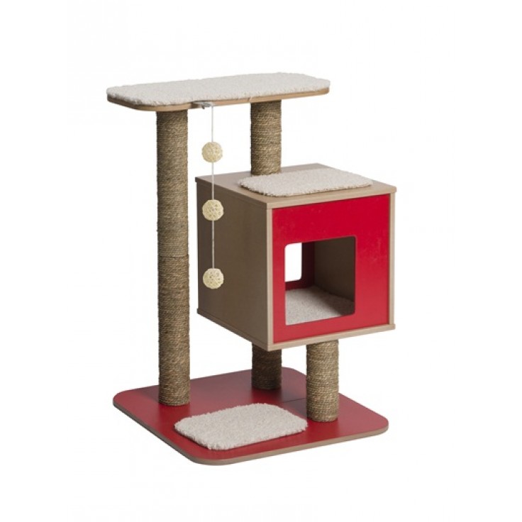 HAGEN PREMIUM CAT FURNITURE V- BASE - RED