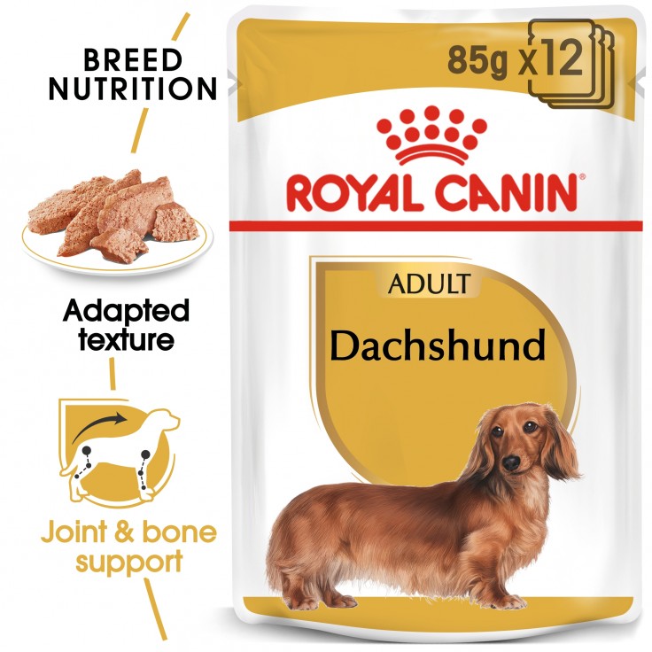 Royal Canin Wet Food BHN Dachshund Adult 12x85G(pouches) Royal Canin Wet Food BHN Dachshund Adult 12x85G(pouches)