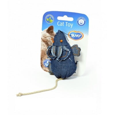 DUVO DENIM MOUSE-CAT TOY BLUE :(1717049)