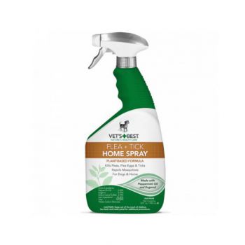 Natural Flea + Tick Home Spray-Dog (32 oz)