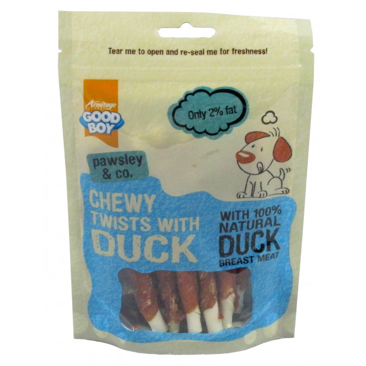 ARMITAGE CHEWY DUCK TWISTS - 90G (DOG TREAT)