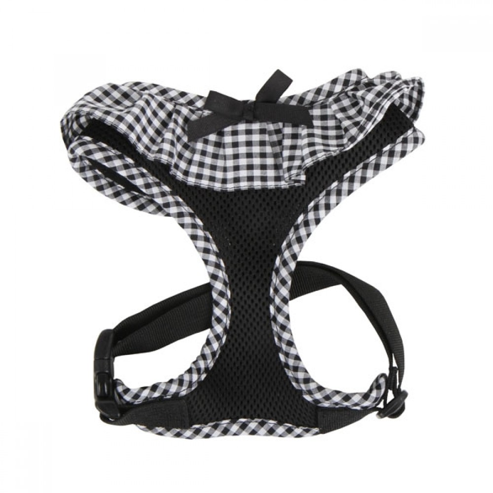 PUPPIA VIVIEN HARNESS A BLACK S Neck 9.5" Chest 12-17.5"