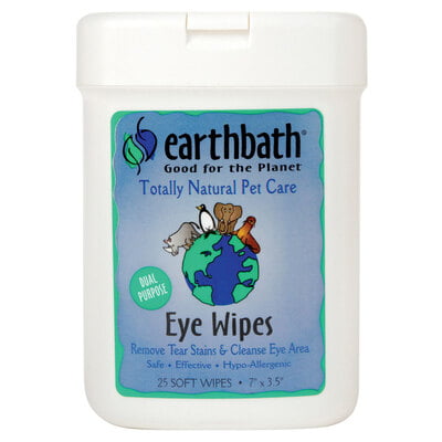 Earthbath Eye Wipes Hypoallergenic Fragrance Free 25 Pcs