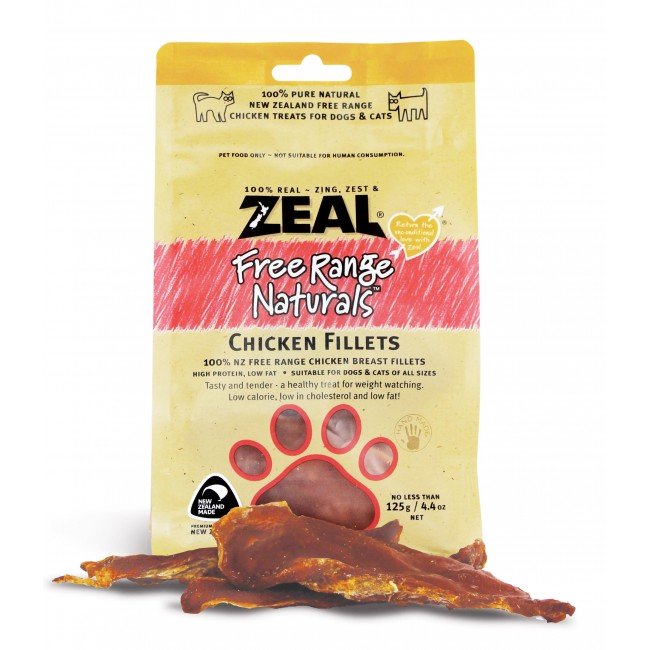 Zeal Dried Chicken Breast Fillet 125g (Dog Treat)