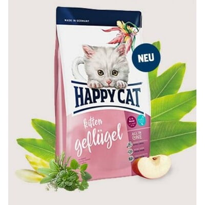 HAPPY CAT  KITTEN GEFLUGEL 300GM