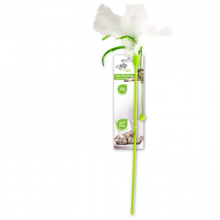 ALL FOR PAWS MAGIC WING WAND - GREEN (CAT TOY)