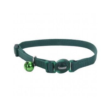 Coastal 3/8" SafeCat Nylon Breakaway Collar Deep Green