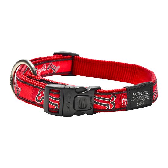 Rogz Red Bone Collar Large