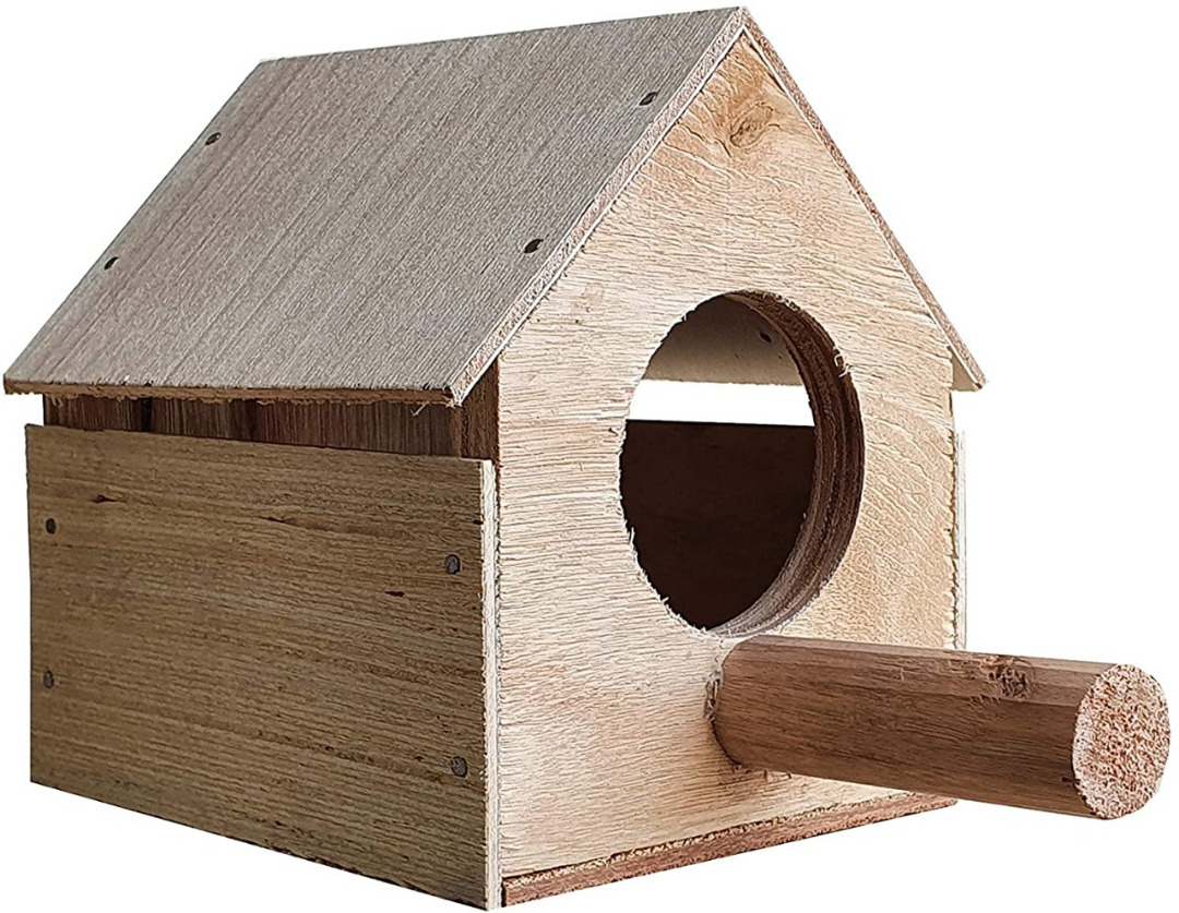 Wooden Bird Home Nest - 12x10x13 cm