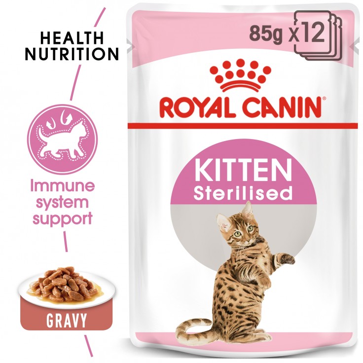 Royal Canin Wet Food Kitten Sterilised(pouches) 12x85G
