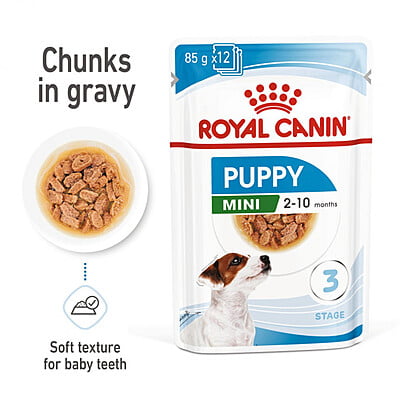 Royal Canin Wet Food SHN Mini Puppy 12x85G (pouches) Wet Food Royal Canin Wet Food SHN Mini Puppy 12x85G (pouches) Wet Food