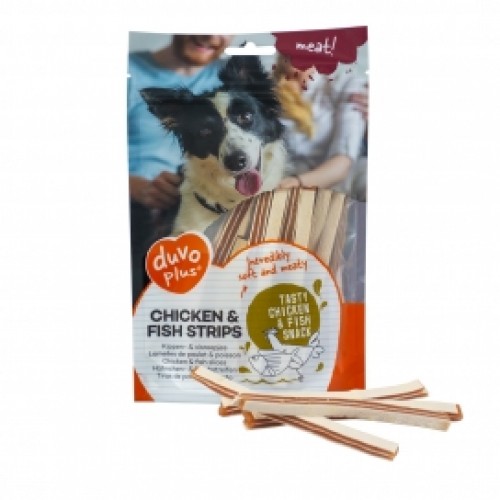 DUVO+ DOG SNACK CHICKEN&FISH STRIPS 80G (11950)