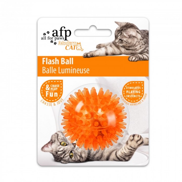 ALL FOR PAWS FLASH BALL - ORANGE (CAT TOY)