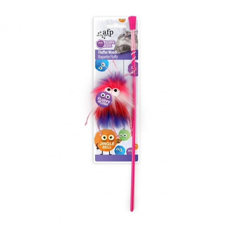 ALL FOR PAWS FLUFFER WAND - PINK  (CAT TOY)