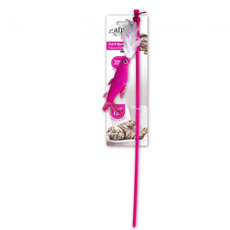ALL FOR PAWS FISH'N WAND - PINK (CAT TOY)