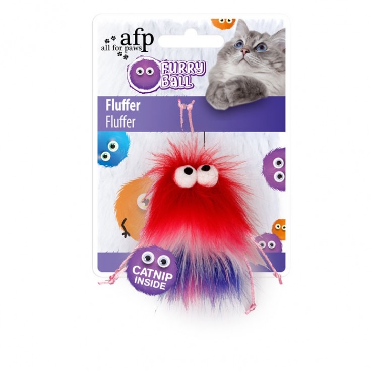 ALL FOR PAWS FLUFFER - RED (CAT TOY)