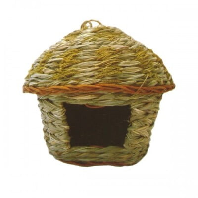 PADO HOUSE FOR LARGE BIRDS(REED+CATNIP)25X25X25CM