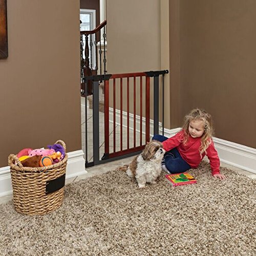 Midwest Steel Pet Gate with Decorative Wood Door Midwest Steel Pet Gate with Decorative Wood Door
