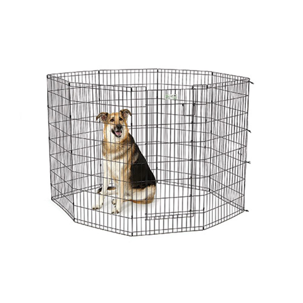 Midwest Homes 48" Black Exercise Pen With Full MAX Lock Door