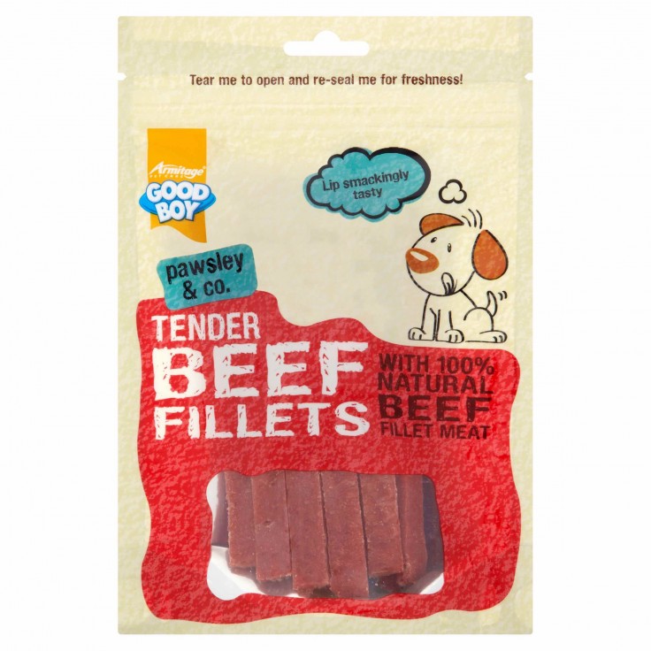 ARMITAGE TENDER BEEF FILLETS - 90G (DOG TREAT)