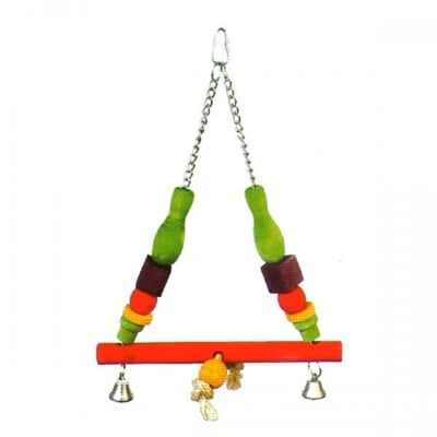 PADO TRIANGLE TYPE SWING TOY F/LARGE BIRDS W/BELL 40X25CM