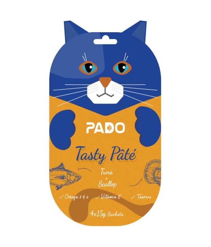 Pado Cat Wet Sachet 4x15g Tuna & Scallop
