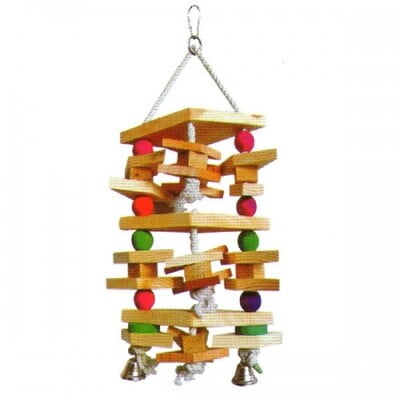 PADO HANGING TOY FOR LARGE BIRDS W/BELLS 40X22CM