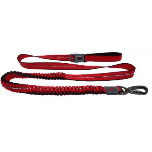 DOCO VARIO Easy Snap™ BUNGEE Leash Reflective 6ft 2.5 x 180cm-RED-(LARGE)