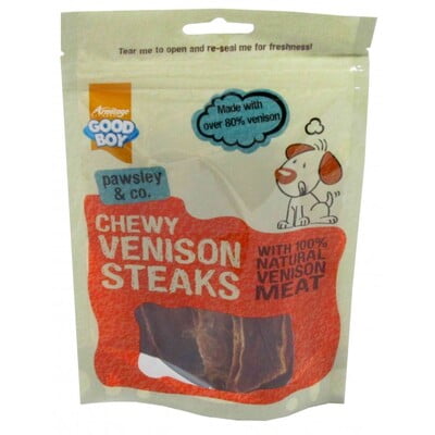 ARMITAGE CHEWY VENISON STEAKS - 80G (DOG TREAT)