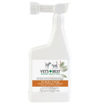 VetsBest Natural Flea + Tick Yard & Kennel Spray (32 oz) VetsBest Natural Flea + Tick Yard & Kennel Spray (32 oz)